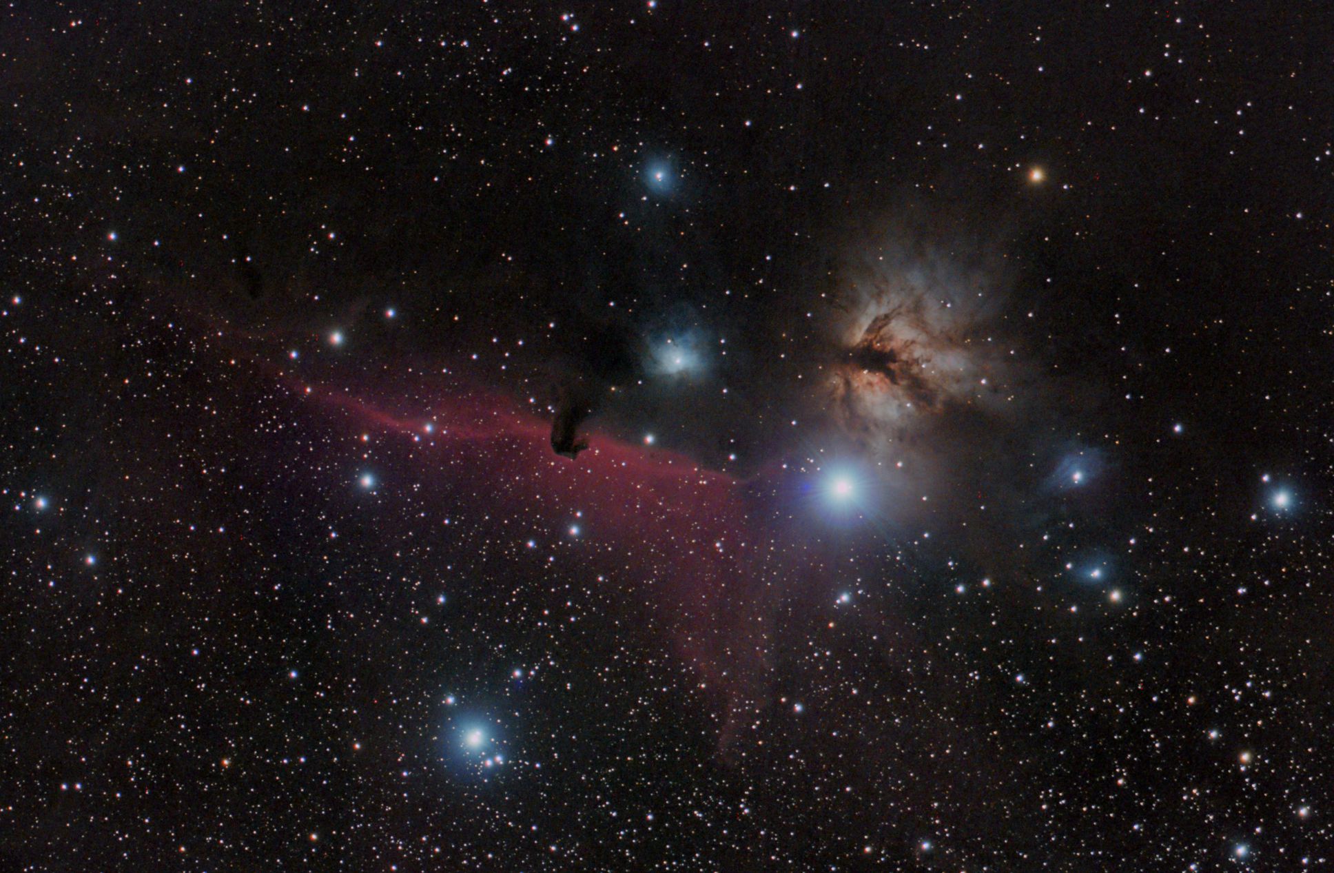 Horsehead and Flame Nebula selected result