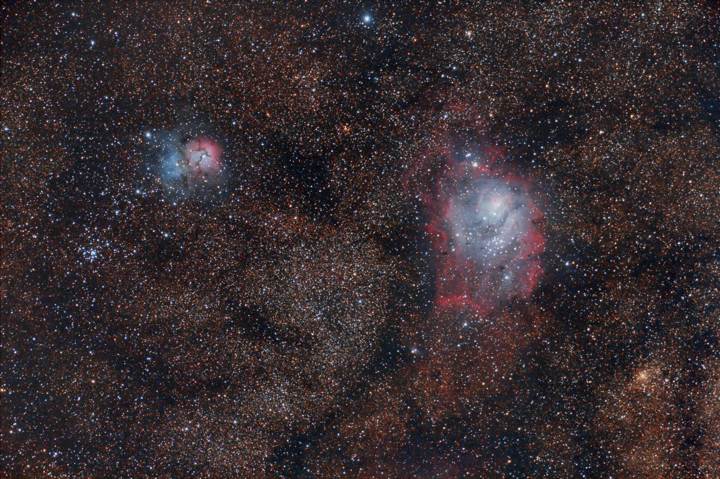 Trifid and Lagoon Nebula final result